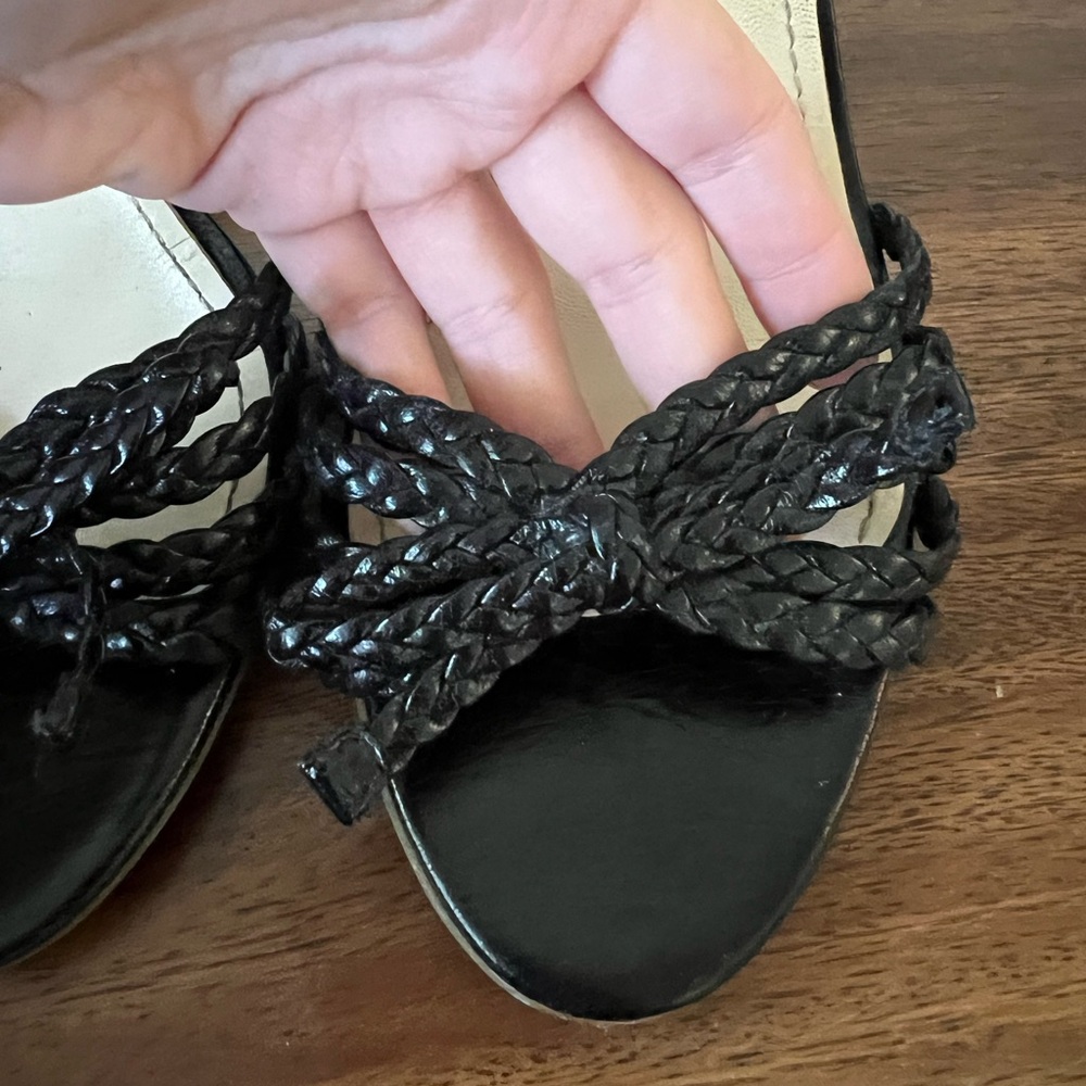 Prada Black Braided Strap Sandals - Picture 13 of 13